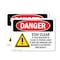 Signmission Stay Clear If Machine Close To Power Lines Danger Sign, Plastic, 10in W x 7in L, 2PK OS-2PACK-DS-P-710-L-1864 - alternate 1